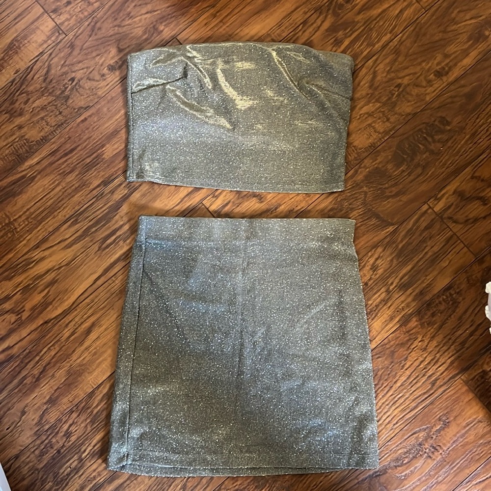 Silver set skirt & top